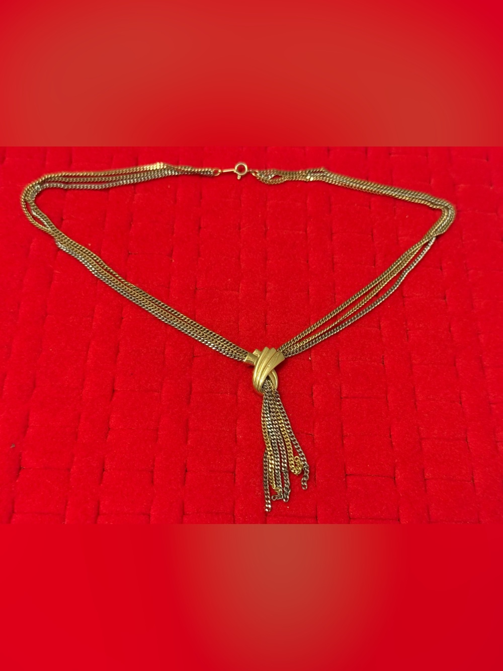 Avon Vintage Gold-Tone Multi-Strand Knot Tassel Necklace - Women Jewelry